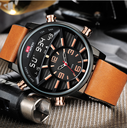 KAT-Wach 1819 Men Digital Quartz Watch Waterproof 50M Male Luxury Brand Leather Multifunction Watch