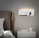 Led Wall Lamp Rotation Adjustable Bedside Light White And Black Creative Wall Lamp