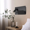 Led Wall Lamp Rotation Adjustable Bedside Light White And Black Creative Wall Lamp