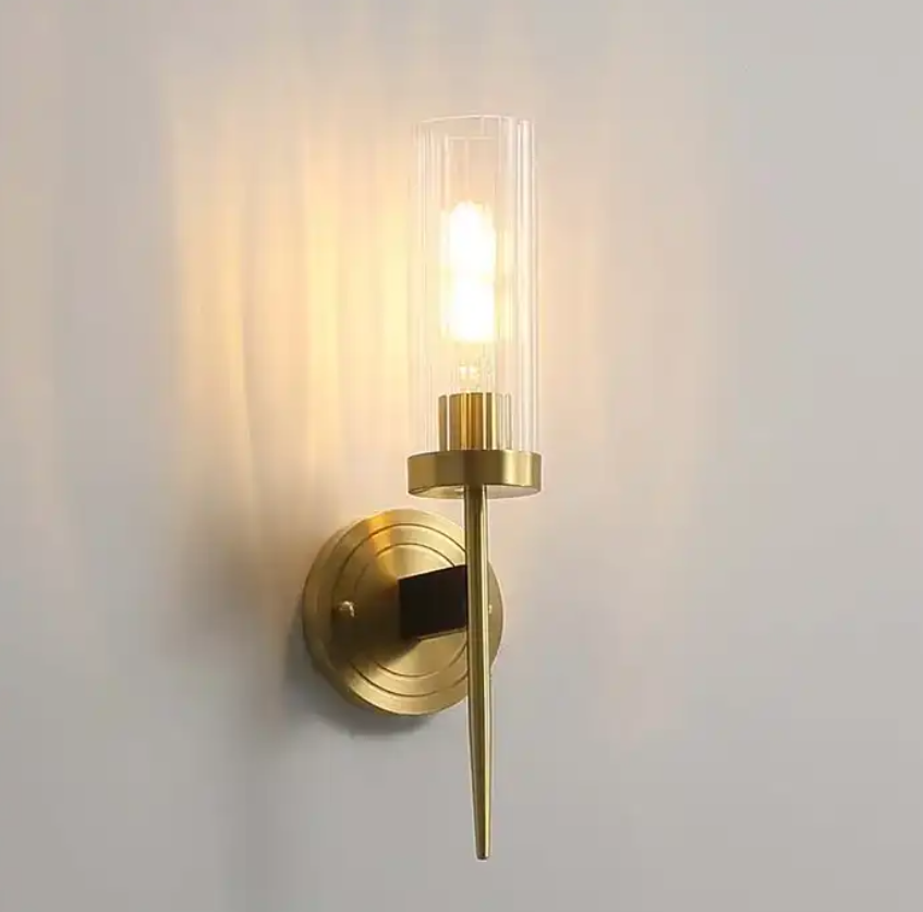 Italy style wall lamp with LED G9 lights copper wall sconce for coffee shop villa home living room hotel