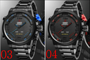 OHSEN AD1608 Luxury Mens LED Digital Quartz Watch 50M Diving Sports Steel Wristwatch reloj hombre