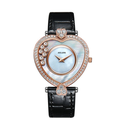 AILANG 8810L Elegant Stone Rose Gold Lady Quartz Watches Analog Wristwatch for Women Heart Dial Women's Watch