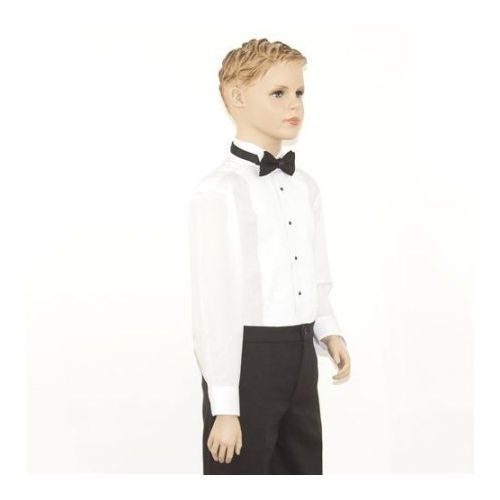 Boys Long Sleeved Shirt And Bow Tie - White