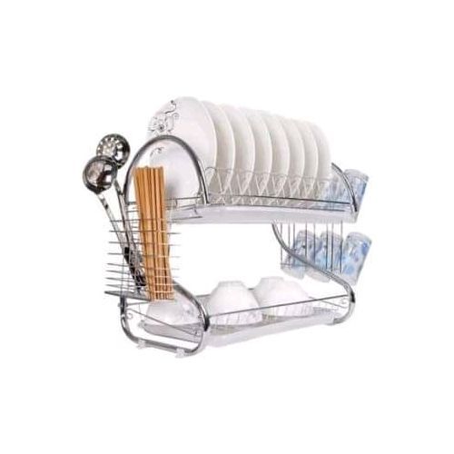 2 Layers Dish Rack - Silver