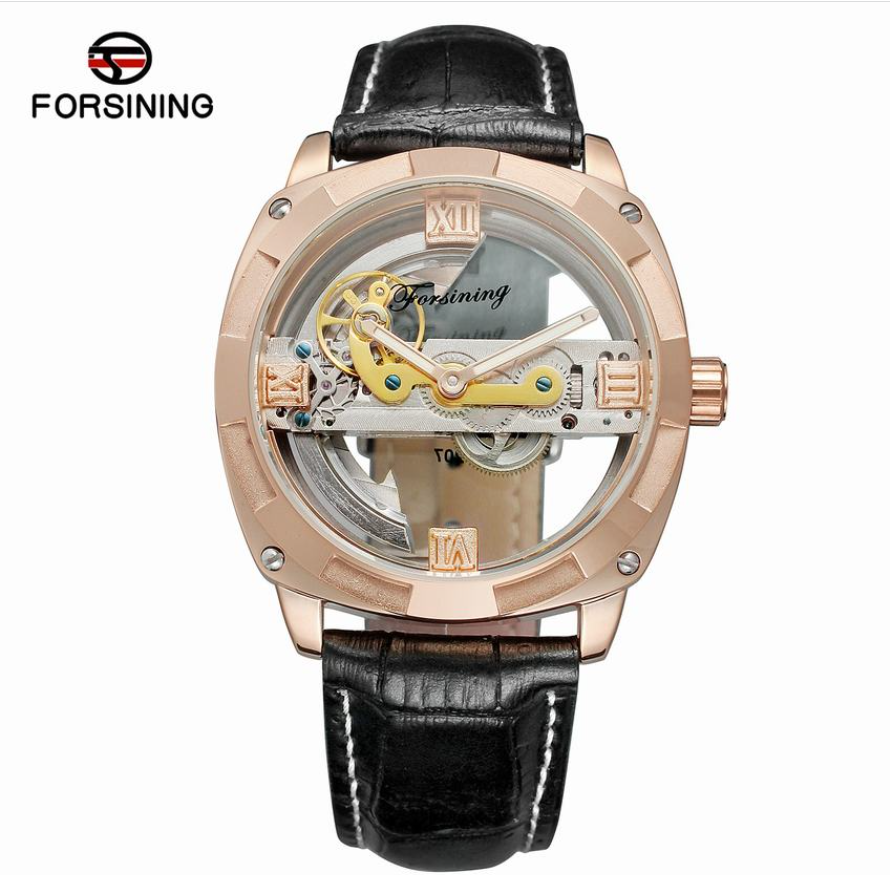 FORSINING 207 Men's Mechanical Automatic Movement Analog Wristwatch Band Leather