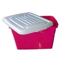 40 Litre Plastic Container Emergency Organizer -Pink & White