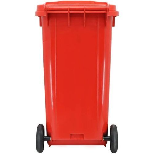 Outdoor 100L Plastic Waste Bin- Red