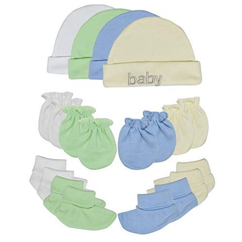 Baby Cap Mittens & Socks - Blue Multiple Designs