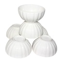 White Lined Serving Soup Bowl 6pcs - White