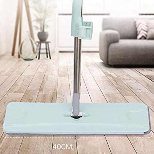 Hand-Free Flat Mop, Lazy Drag and Drop Artifact-Blue.