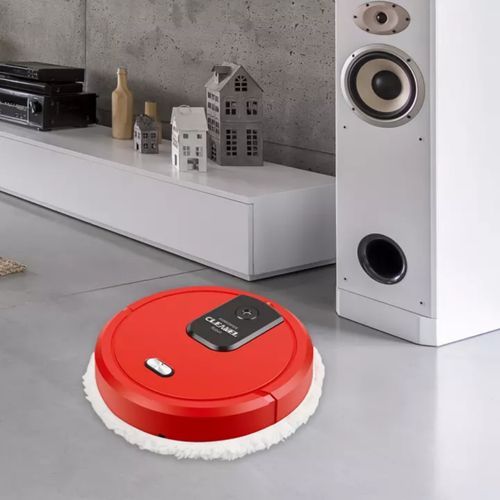 Smart Mute Automatic Brush Mopper Humidifier Robot,Red.