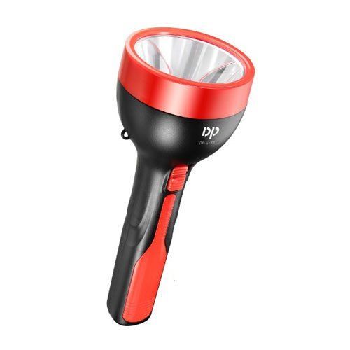 Plastic Aluminum Cup LED Light Rechargeable Torch Flashlight - Red.