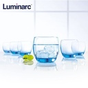 6 Pieces Of Oval Luminarc Glasses-Blue.