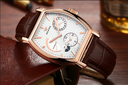 AILANG 5810 Tonneau High Quality Watches Date Automatic Mechanical Wristwatch Leather Watch For Male