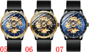 IK COLOURING 98226G Skeleton Luxury Automatic Mechanical Watch Watches Stainless Steel Custom Wristwatch