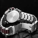Mens Stainless Steel Dual Watch - Silver, Brown