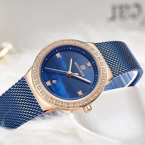 Ladies Dated Analog Watch - Blue