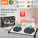 Electric Countertop Burner Stove Dual Control Stainless Steel Cooktop Electric Solid Hot Plates Double Burner