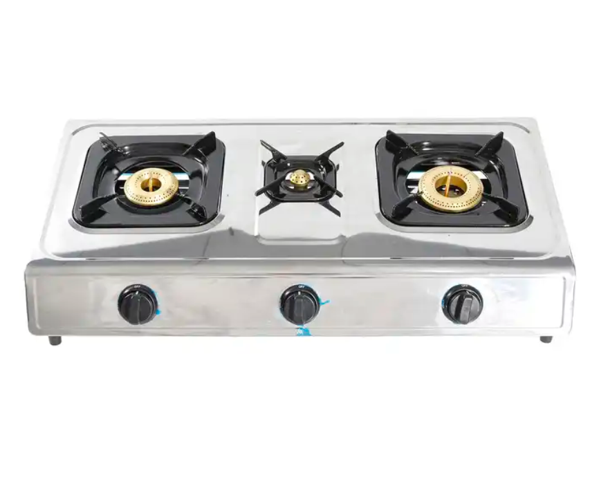 3 Burner Portable Stainless Steel Table Gas Stove Cooker Hob