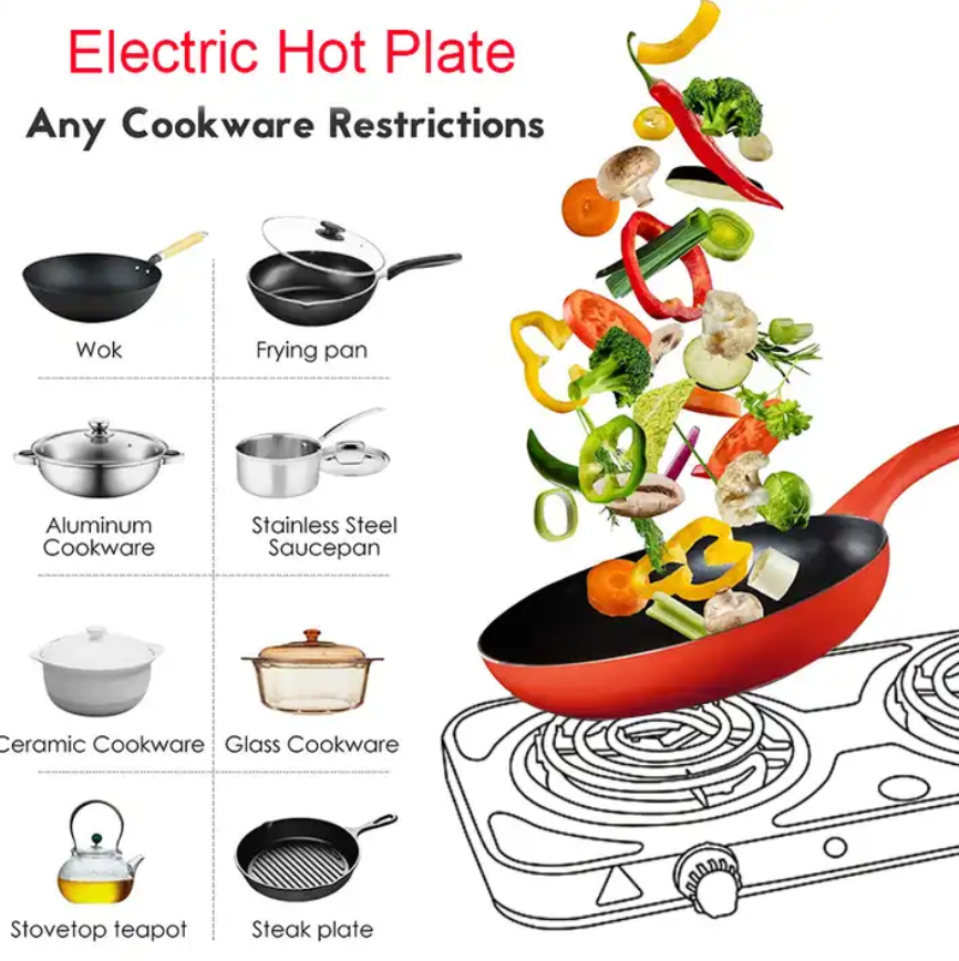 2 Burner Electric Hot Plate Stove