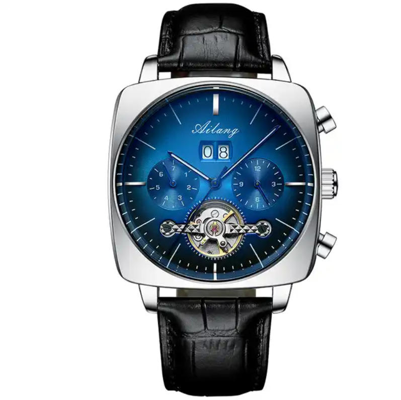 Ailang 8655 Square Case Men Mechanical Watches Luxury Tourbillon Waterproof Men Automatic Watch