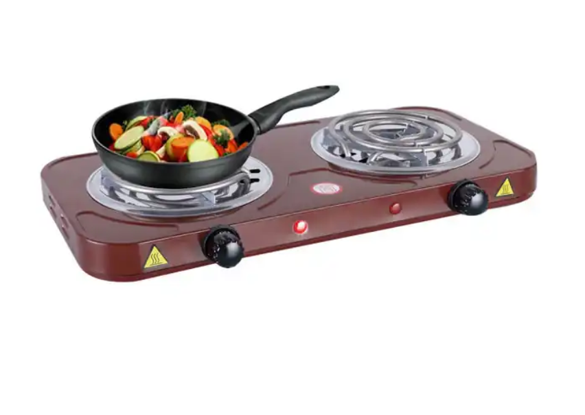 Double Electric Coil Hot Plate 2000W Kitchen