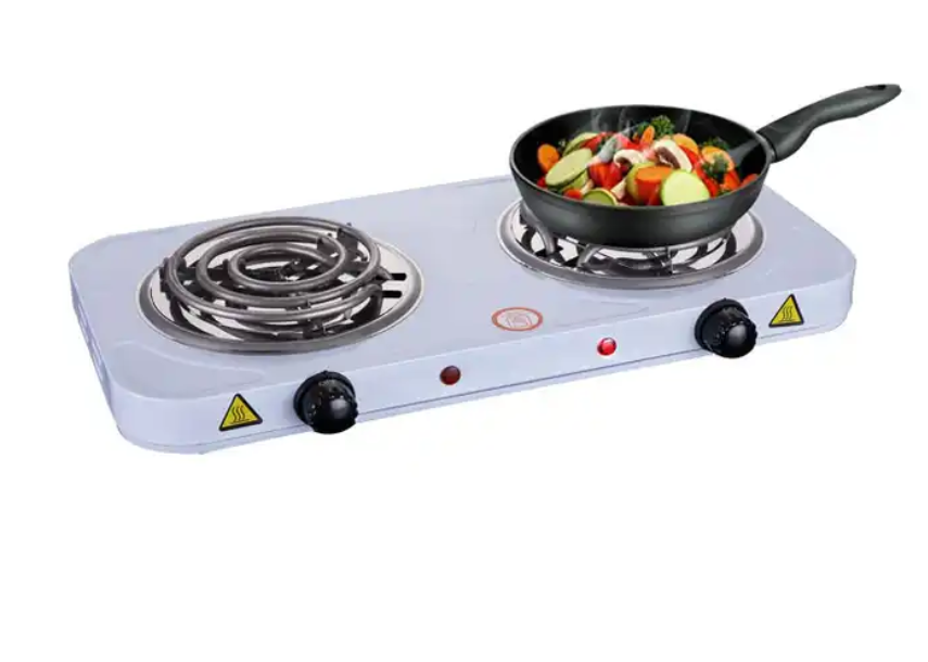 Double Electric Coil Hot Plate 2000W Kitchen