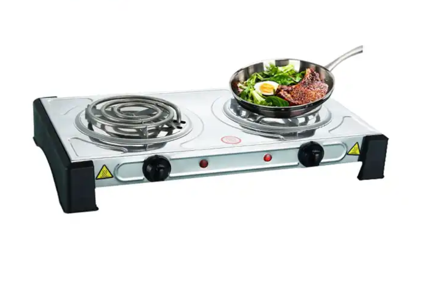 Double Electric Coil Hot Plate 2000W Kitchen