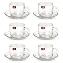 6 Pieces Of Cups And 6 Saucers -Colourless.