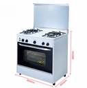 Commercial Gas Range With 4 Burner Freestanding Gas Cooking Range 4 Burners Stove With Oven Gas Stove With Oven Grill