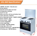 Commercial Gas Range With 4 Burner Freestanding Gas Cooking Range 4 Burners Stove With Oven Gas Stove With Oven Grill