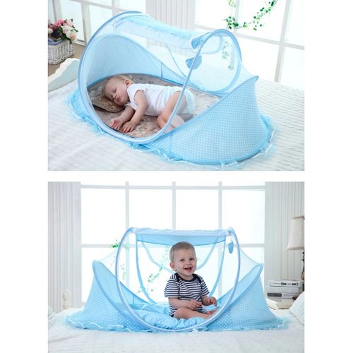 Foldable Baby Mosquito Net-Baby Blue