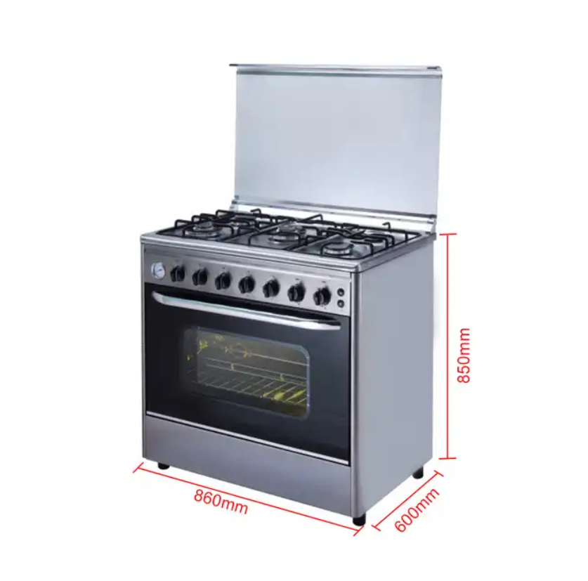 5 Burner Freestanding Oven ,  For Africa market electrical hot plates with oven , gas stove cooking range oven