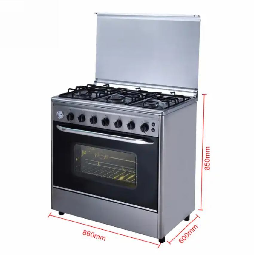 Freestanding 6 Burners Gas Rang With Oven , electric deck oven