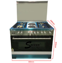 OEM Design 4 Burners and 2 Electronic hot plates free standing commercial kitchen gas range stove cooker with oven grill