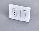 TB Series White 1 gang 2 gang 3 gang Push Button Home Wall Electric light Switches and Sockets