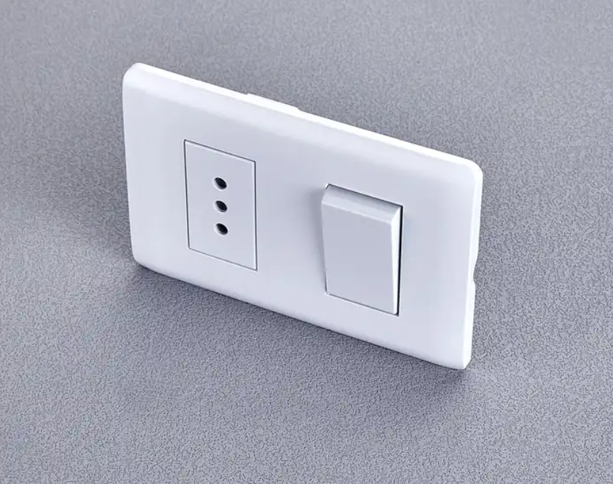 TB Series White 1 gang 2 gang 3 gang Push Button Home Wall Electric light Switches and Sockets