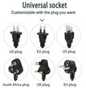 5 way Universal Power Socket with independent switch and 2 USB extension socket Power Strip