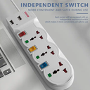 Universal Power Strip Independent Switch , safety and protection socket extension with USB power socket extension