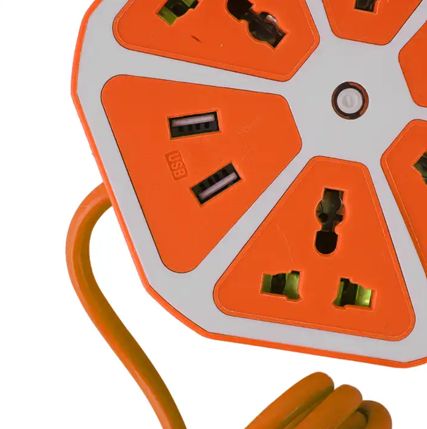 Orange 220V Safety Sockets