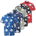 Cotton Casual Hawaii Print Short-sleeved Shirt Men's Beach Shirts