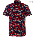 Cotton Casual Hawaii Print Short-sleeved Shirt Men's Beach Shirts