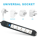 Multifunctional Universal Socket 5 Outlets 3 USB with switch extension Power Strip