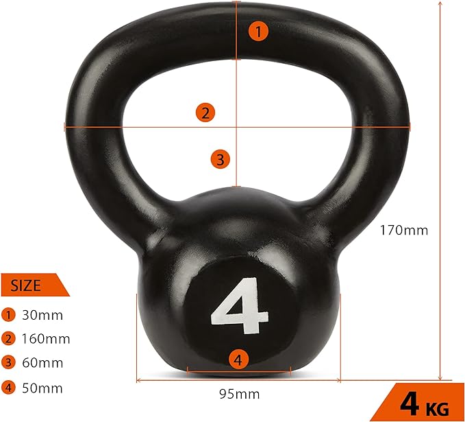 4Kgs Kettle Weight Lift Black 