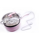 Electric Steaming,Boiling, Frying Pan Saucepans,1.6 Litres-Pink