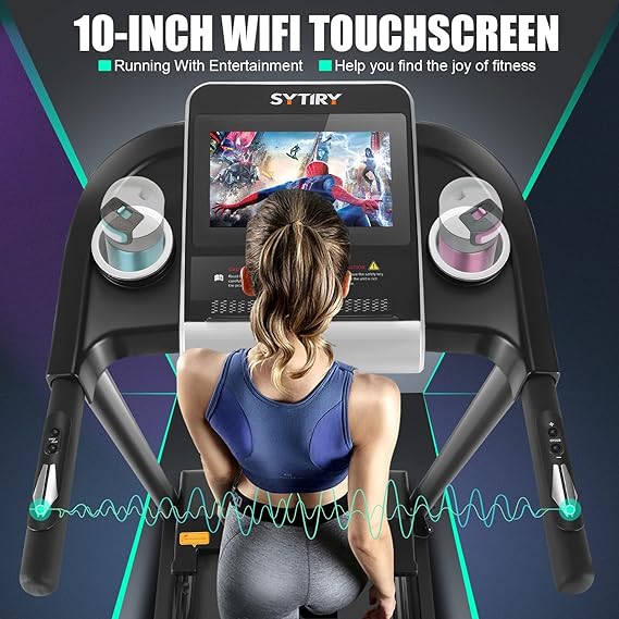 Smart Tread Mill With Music And Wifi Black