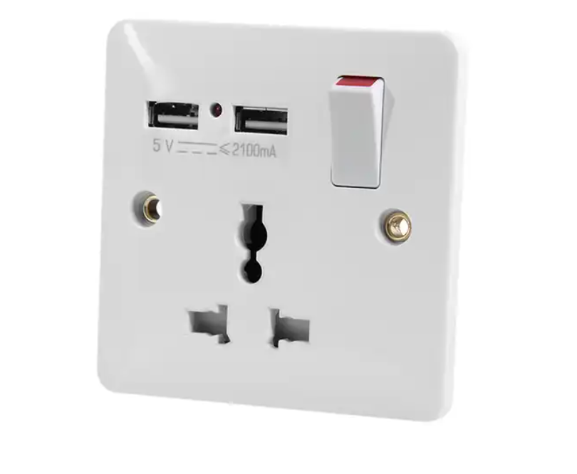 Electric accessories 13A multi socket with USB port Bakelite Wall Switch sockets and switches electrical