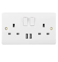 Modern Power double Wall SOCKET with USB