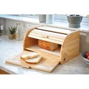 Wooden Bamboo Storage Bread Bin Container - Brown