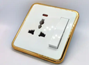 Plastic wall electrical switch and socket